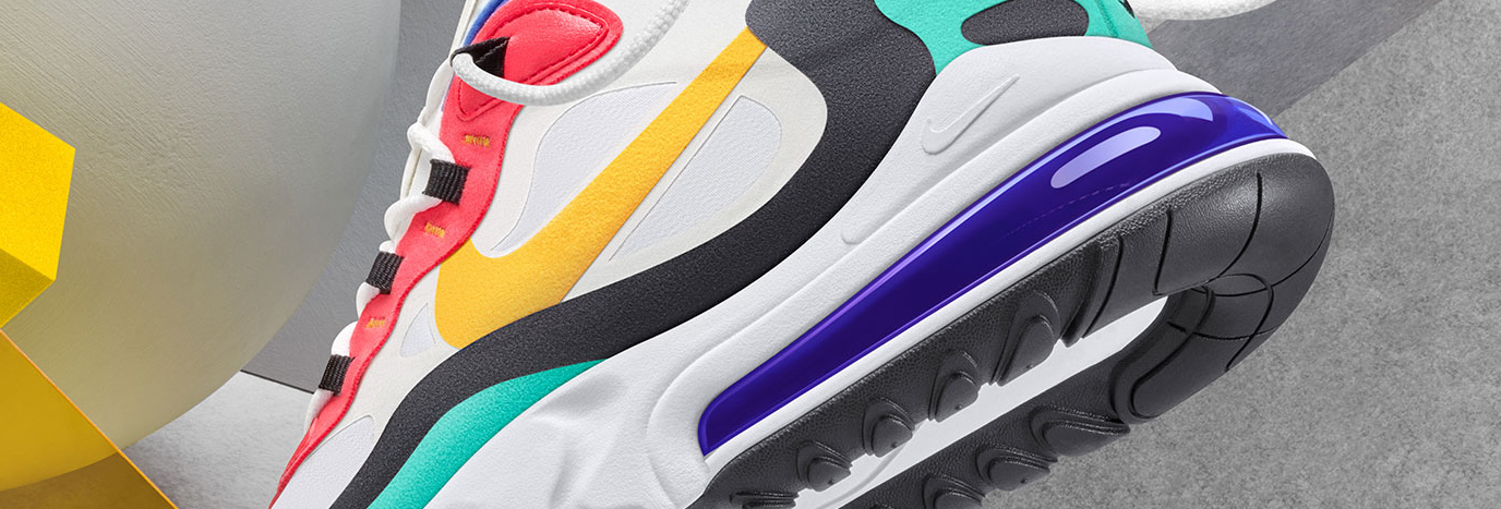 colorful nike 270 react